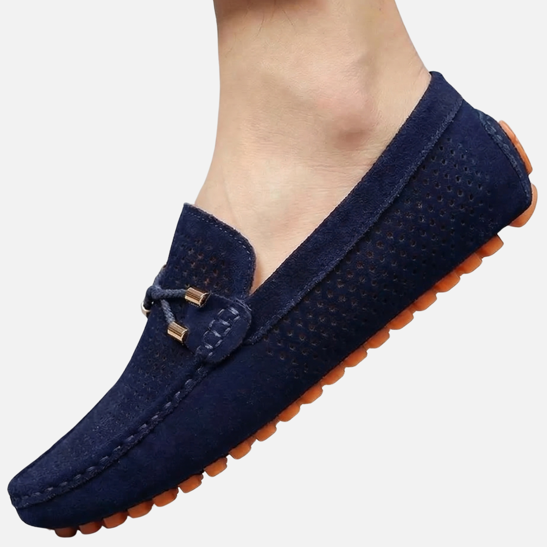 Breathable casual loafers – slip-on shoes with perforation for men