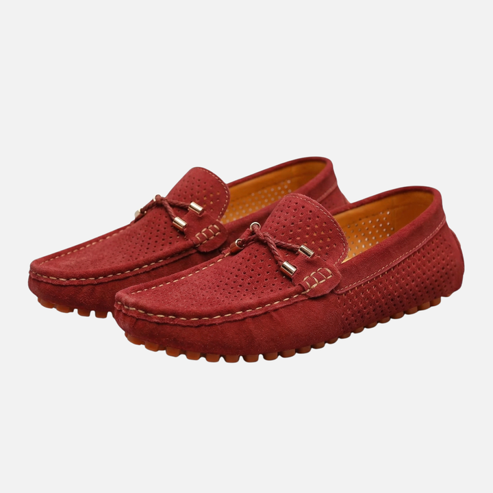 Breathable casual loafers – slip-on shoes with perforation for men