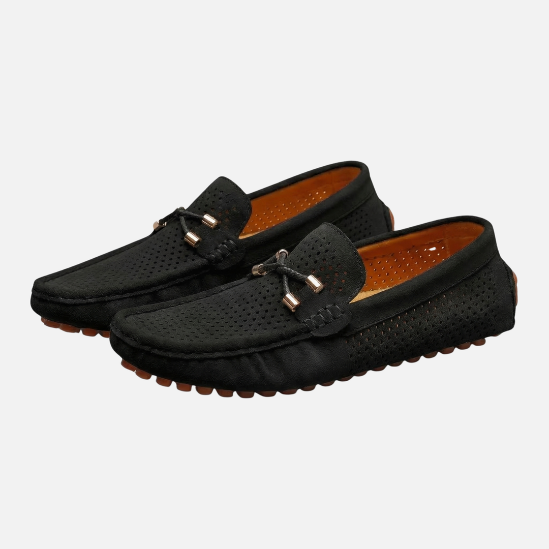 Breathable casual loafers – slip-on shoes with perforation for men