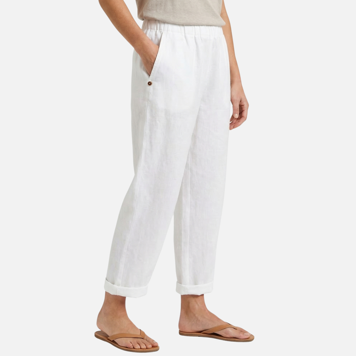 Pantaloni traspiranti in lino e cotone – Taglio ampio da uomo