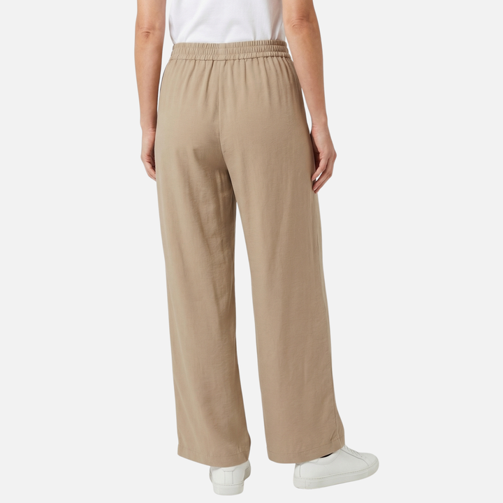 Breathable summer linen pants – wide leg with drawstring for women