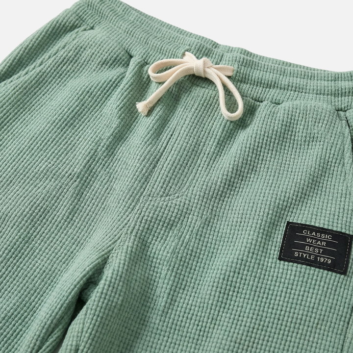 Breathable waffle knit lounge pants with pockets for men