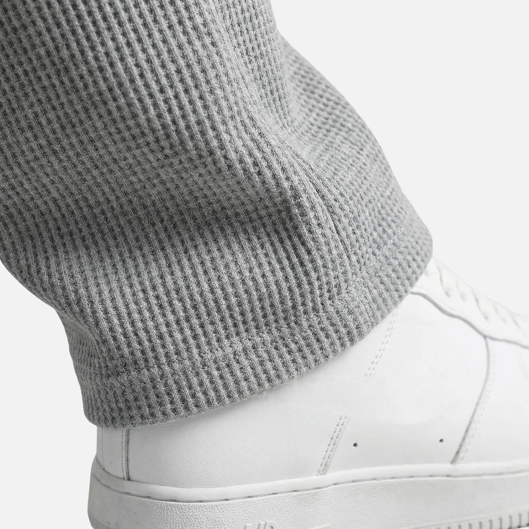 Breathable waffle knit lounge pants with pockets for men