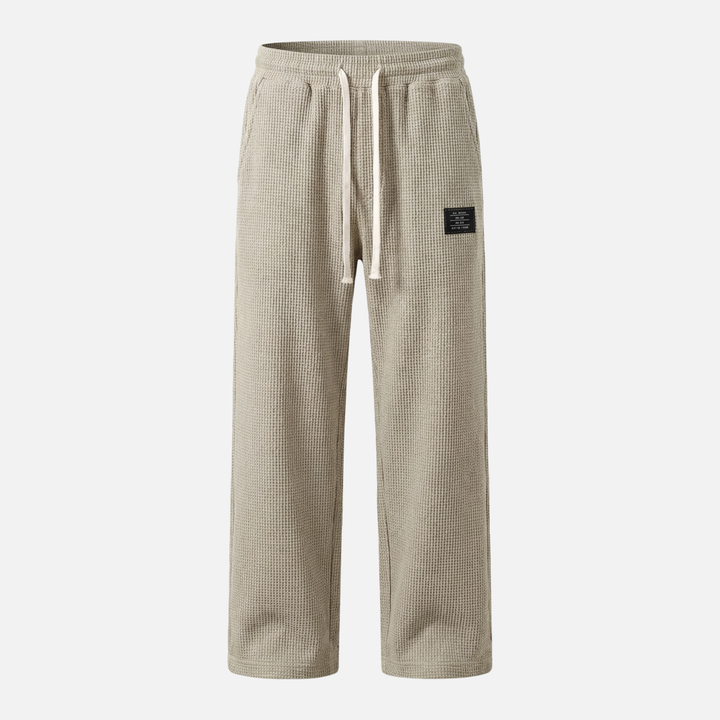 Breathable waffle knit lounge pants with pockets for men
