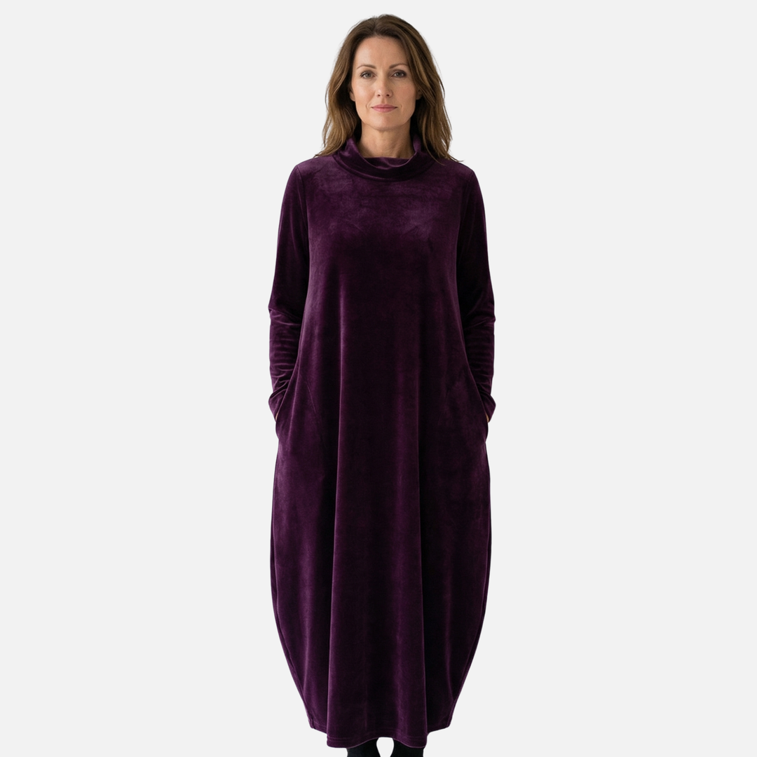 Abito midi classico traspirante con comfort quotidiano da donna