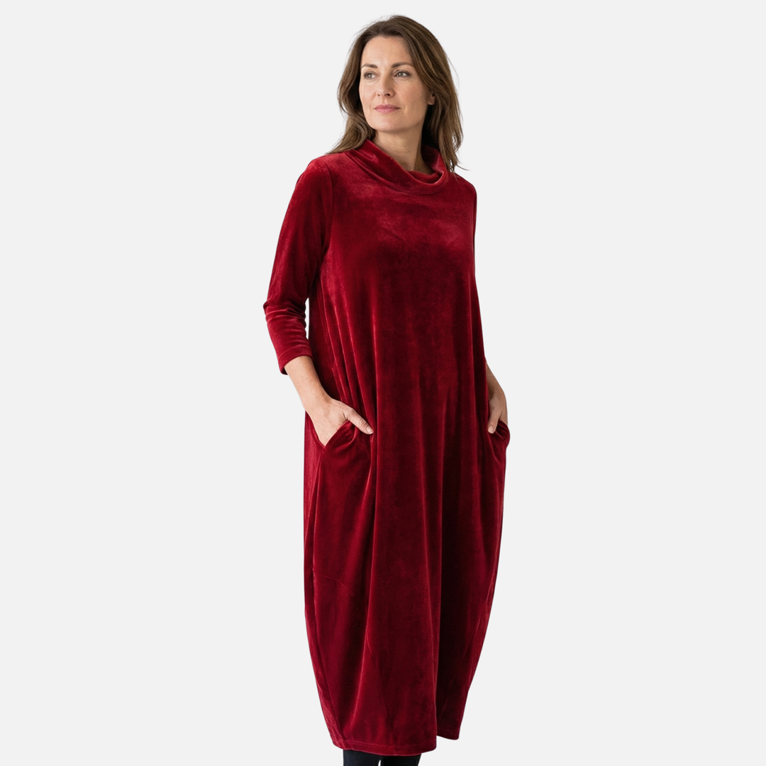 Abito midi classico traspirante con comfort quotidiano da donna