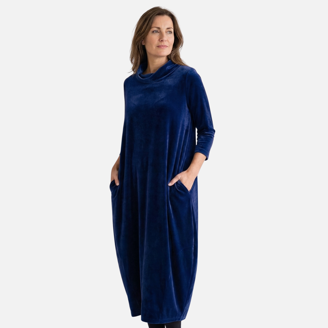 Abito midi classico traspirante con comfort quotidiano da donna