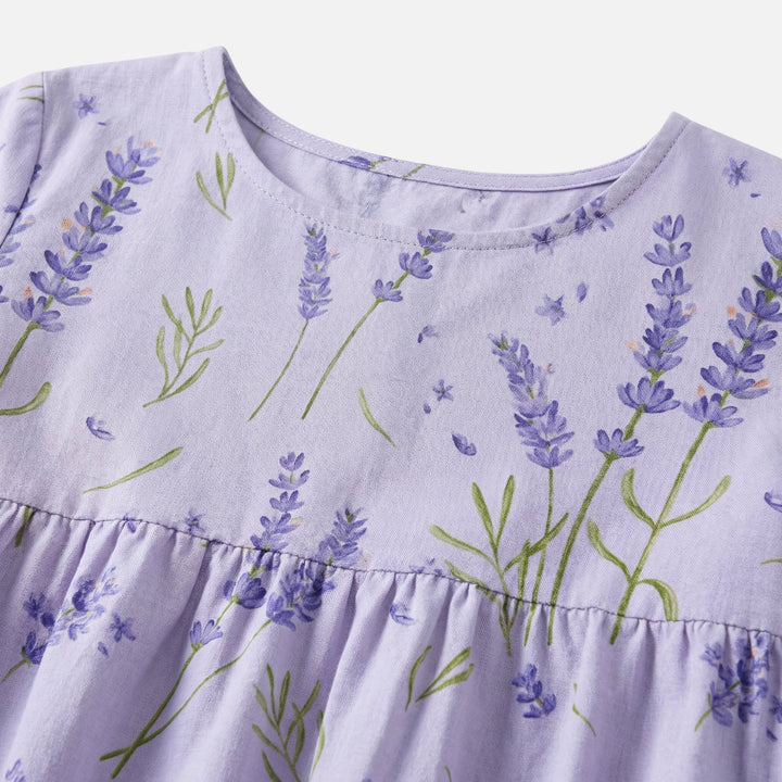 Baumwoll-Maxikleid mit Raffdetail für Damen