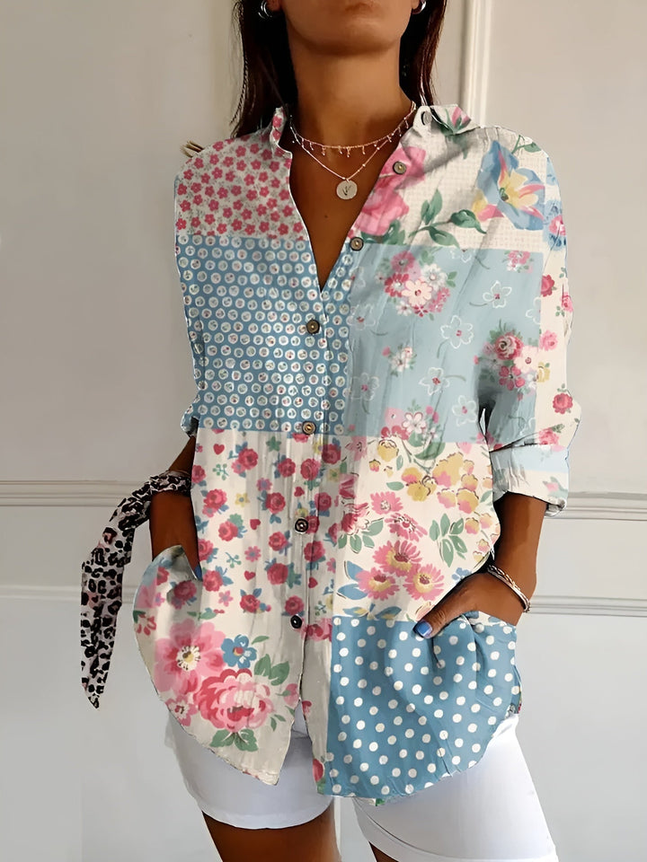 Baumwoll_Bluse_fuer_Damen_Florales_Muster_mit_Knopfleiste_3