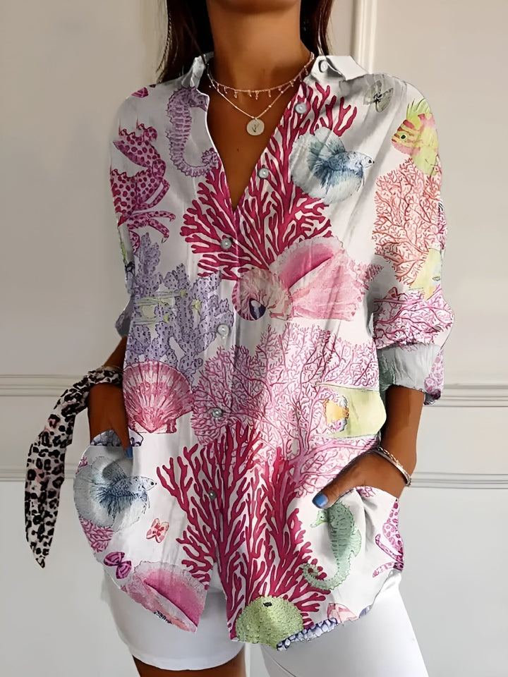 Baumwoll_Bluse_fuer_Damen_Florales_Muster_mit_Knopfleiste_4