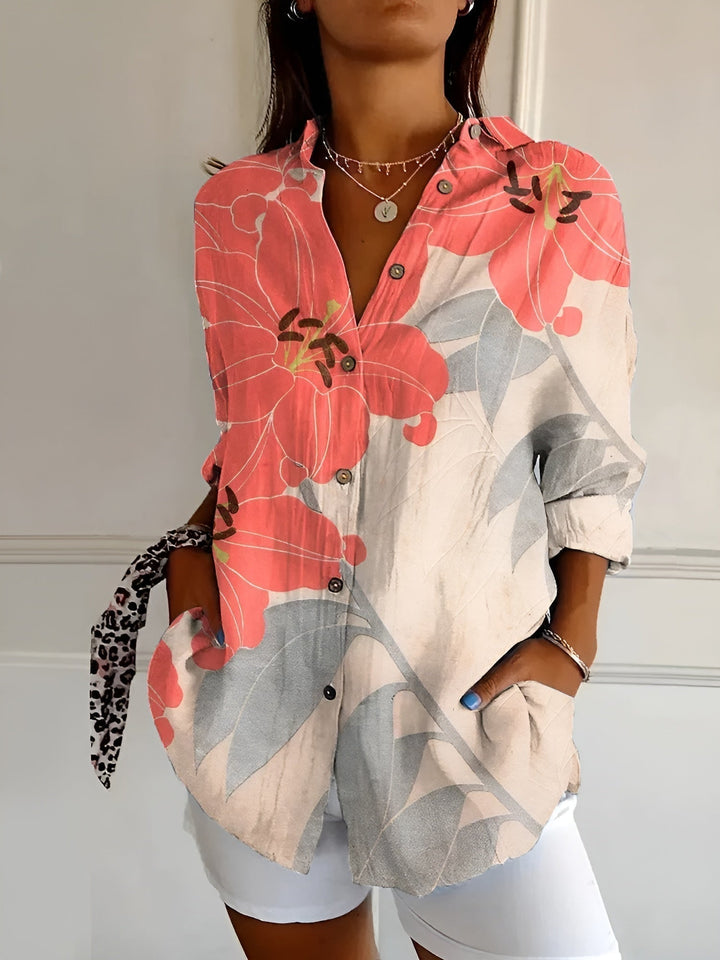 Baumwoll_Bluse_fuer_Damen_Florales_Muster_mit_Knopfleiste_7