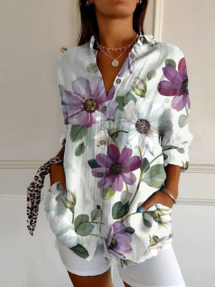 Baumwoll_Bluse_fuer_Damen_Florales_Muster_mit_Knopfleiste_8