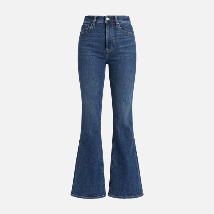 Comfortable denim flared jeans – high waist for women