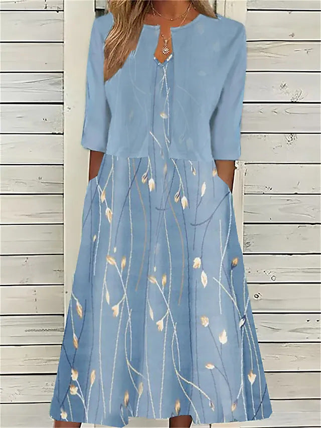 Blumen_Midikleid_fuer_Damen_Zweiteilig_und_Taschen_fuer_den_Sommer_2