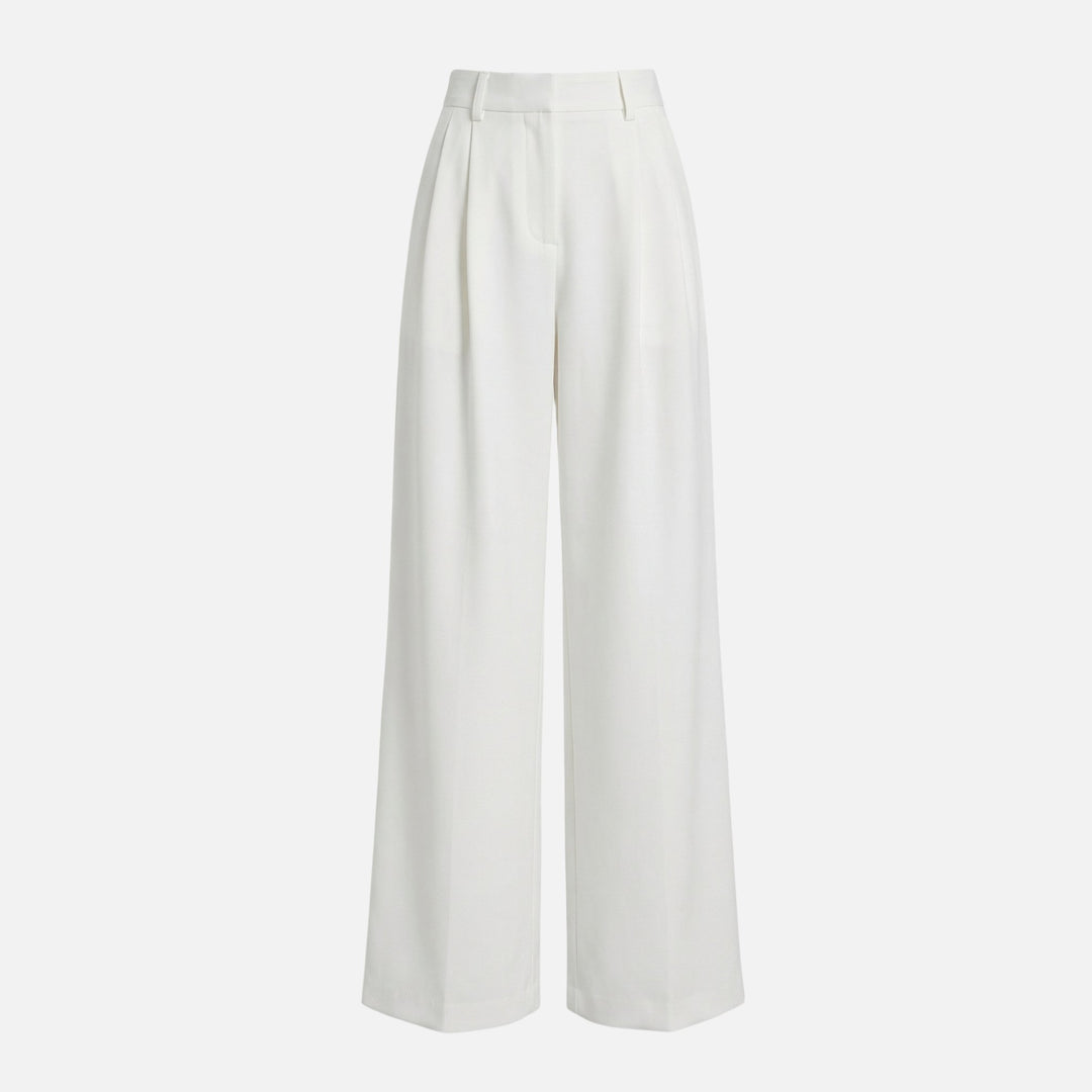 Pantaloni da lavoro con pieghe e taglio ampio da donna