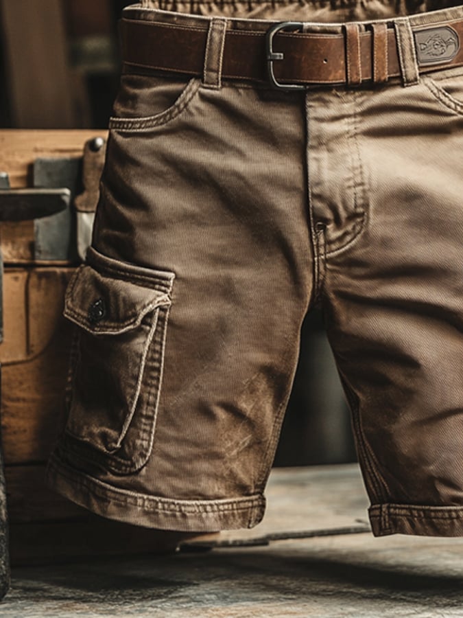 Cargo_Shorts_fuer_Herren_Vintage_Style_mit_Cargotaschen_4