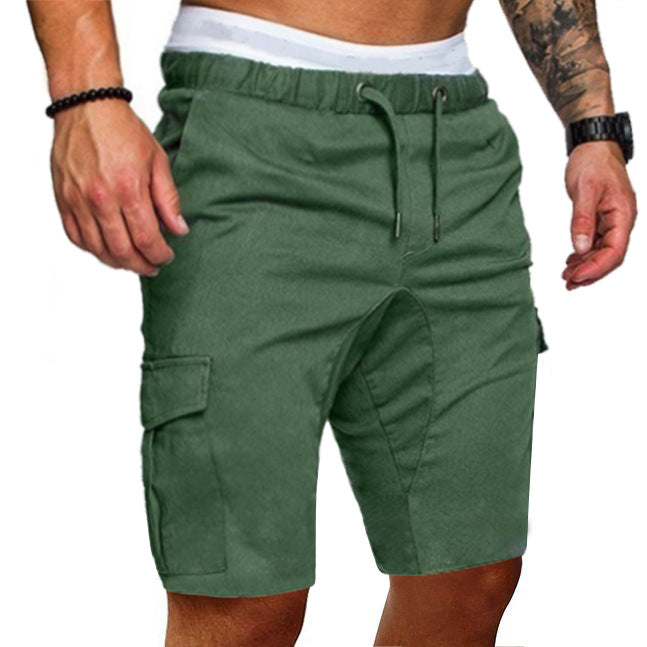 Cargoshorts_fuer_Herren_Elastischer_Bund_Mehrere_Taschen_1