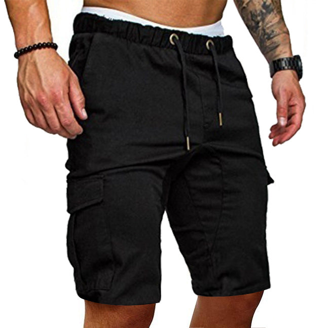Cargoshorts_fuer_Herren_Elastischer_Bund_Mehrere_Taschen_8