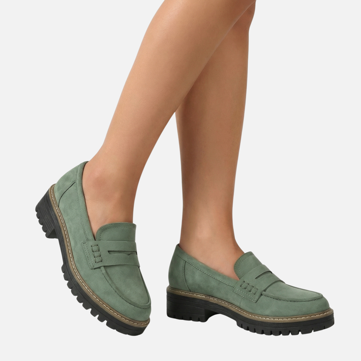 Mocassini chunky con suola carrarmato per donna