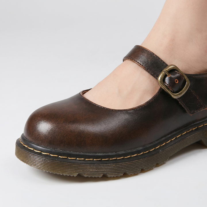 Mary-Jane-Flats mit Chunky-Sohle und Schnallenriemen für Damen