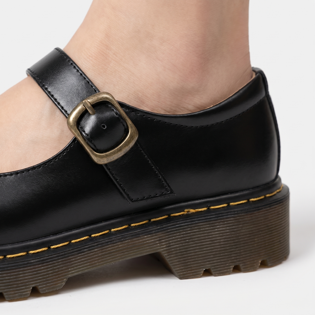 Mary-Jane-Flats mit Chunky-Sohle und Schnallenriemen für Damen