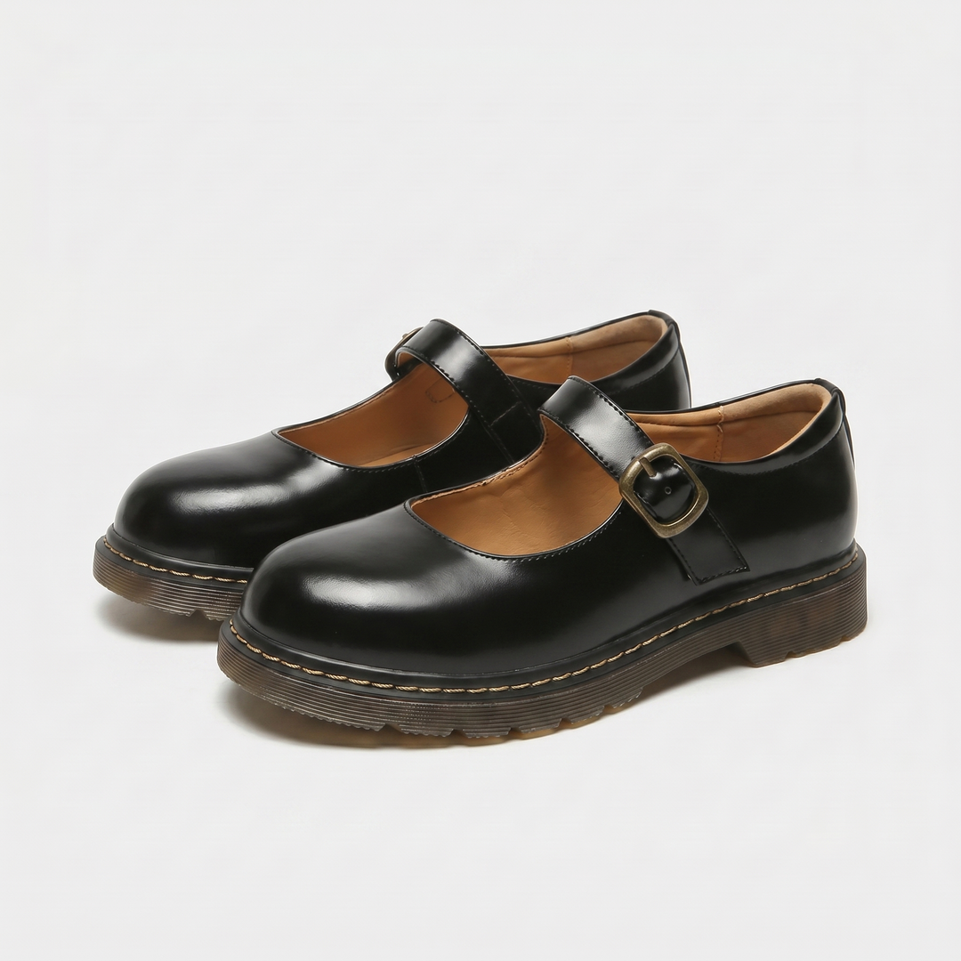 Mary-Jane-Flats mit Chunky-Sohle und Schnallenriemen für Damen