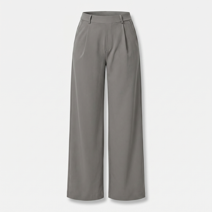 Pantaloni business classici a vita alta da donna