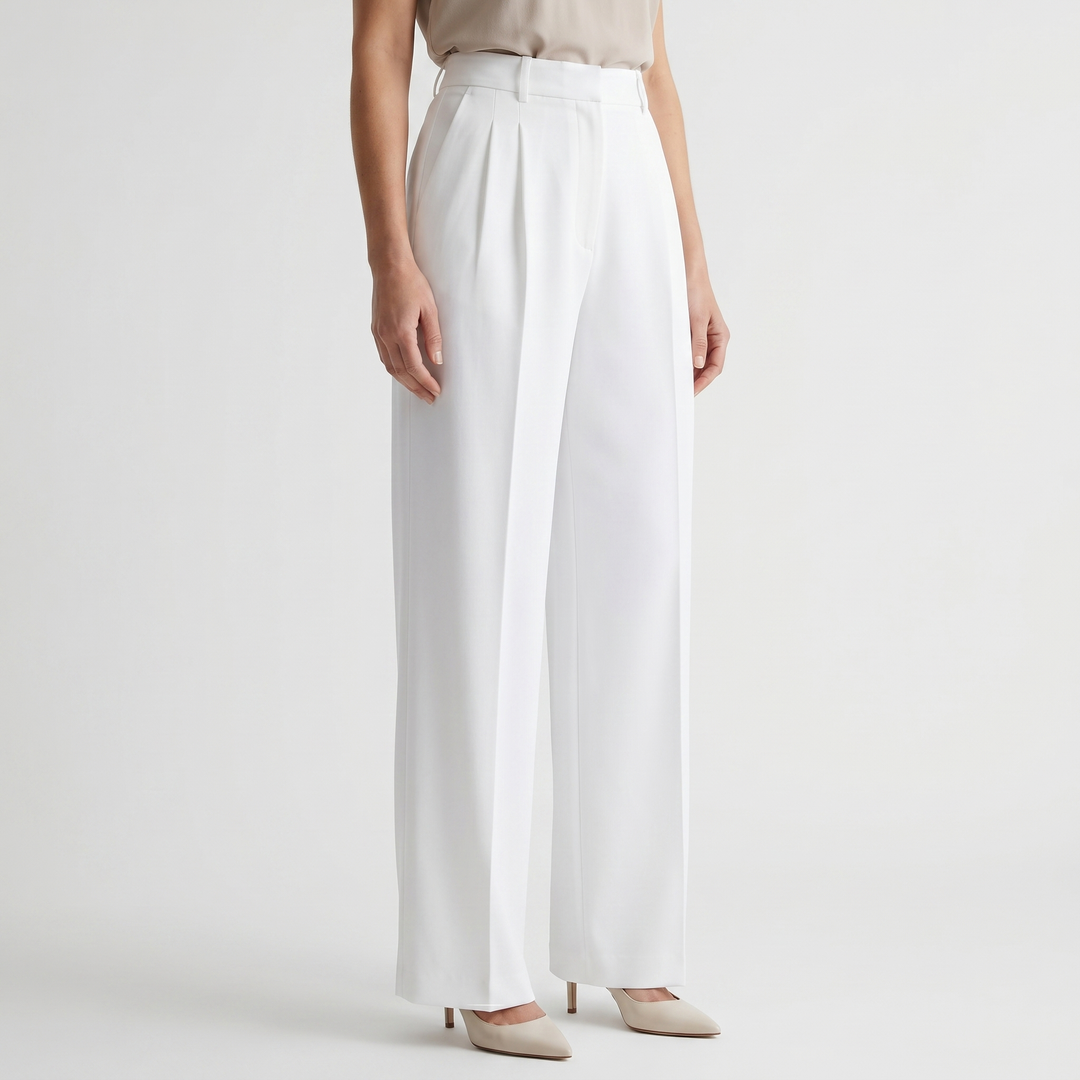 Pantaloni business classici a vita alta da donna
