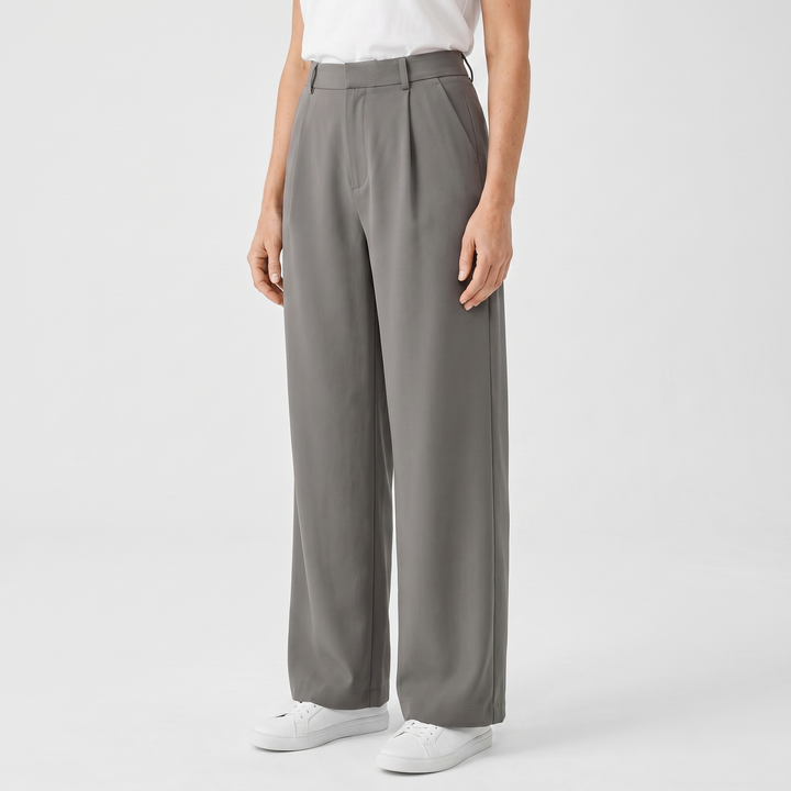 Pantaloni business classici a vita alta da donna