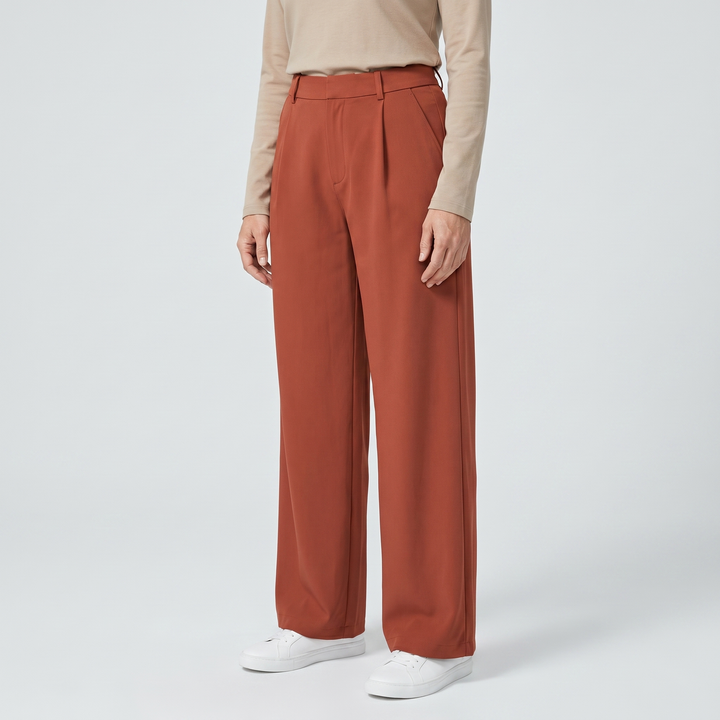 Pantaloni business classici a vita alta da donna