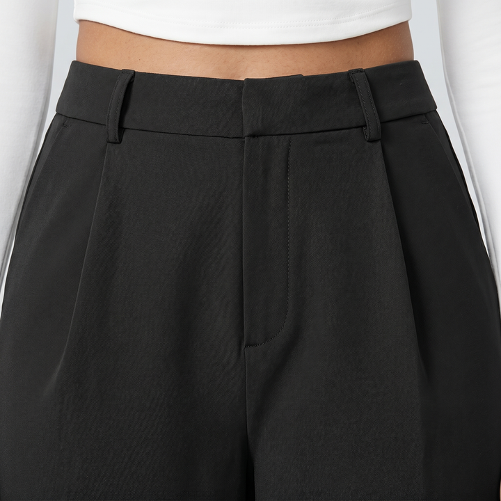 Pantaloni business classici a vita alta da donna