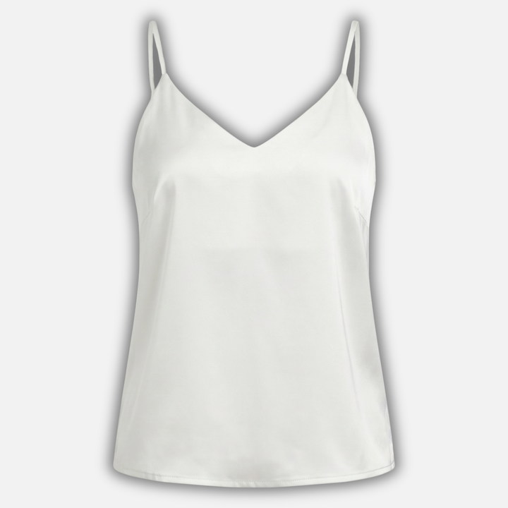 Women's Satin Top – Lightweight Cami Top with Bias Cut and V-Neck