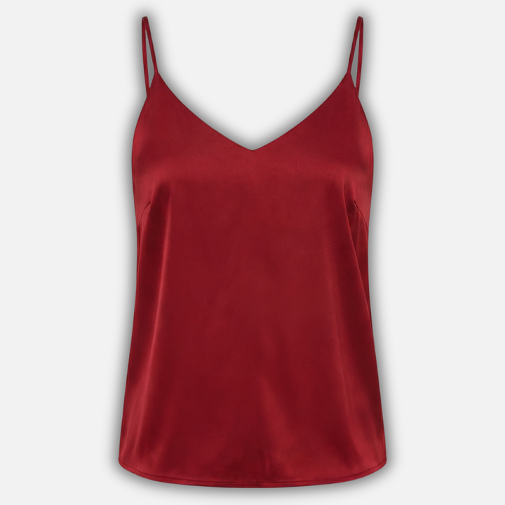 Women's Satin Top – Lightweight Cami Top with Bias Cut and V-Neck