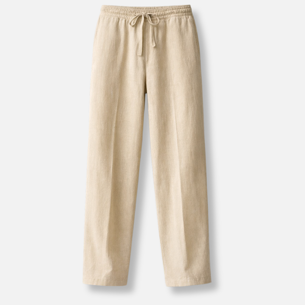 Lässige Sommerhose aus Baumwolle mit Bügelfalte für Herren