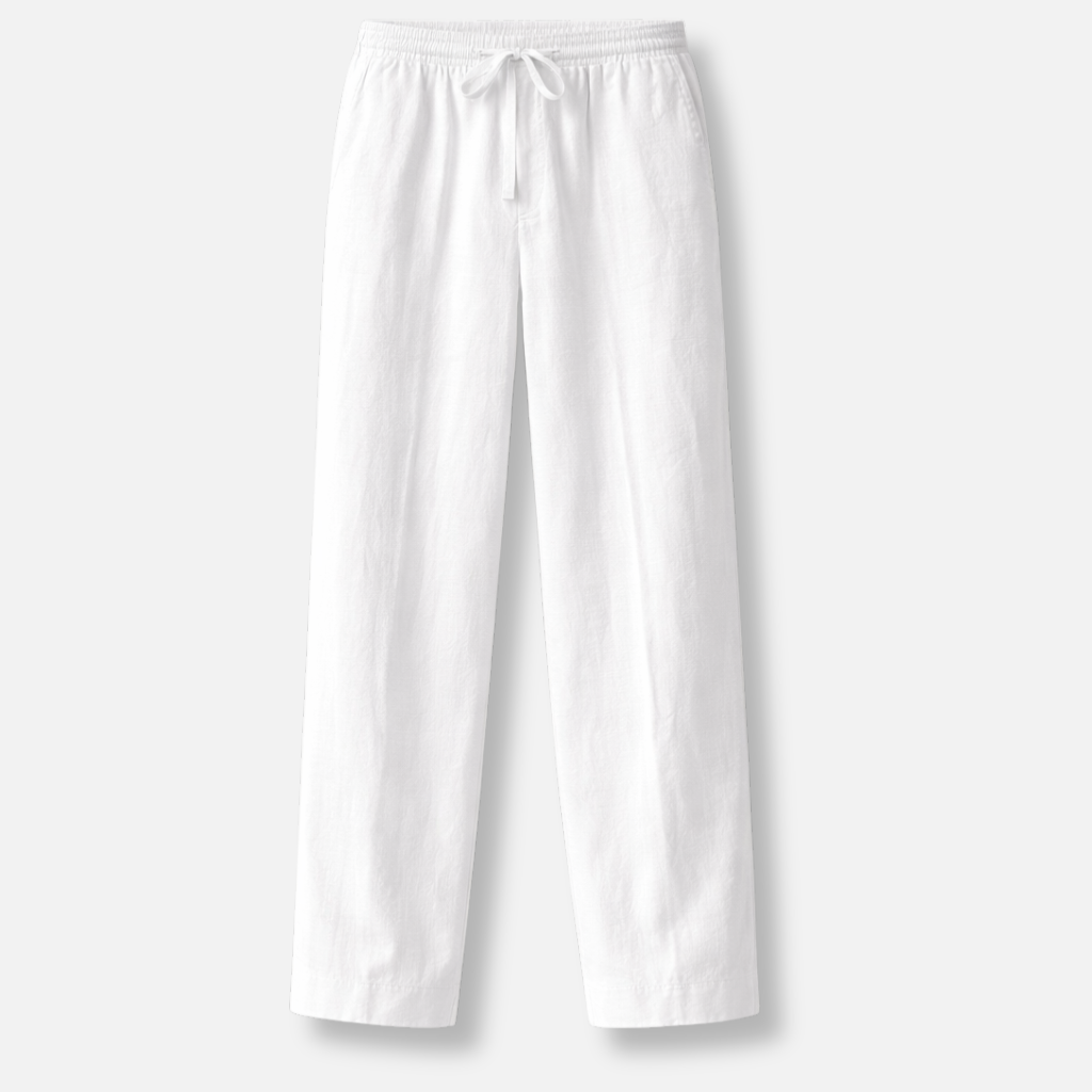 Lässige Sommerhose aus Baumwolle mit Bügelfalte für Herren