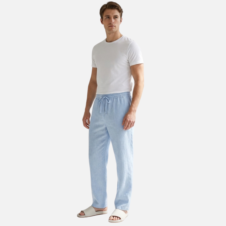 Lässige Sommerhose aus Baumwolle mit Bügelfalte für Herren