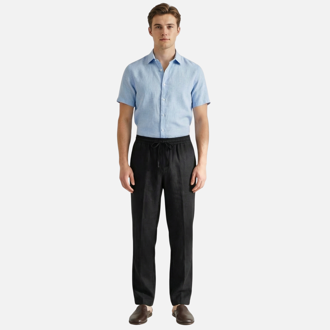 Lässige Sommerhose aus Baumwolle mit Bügelfalte für Herren