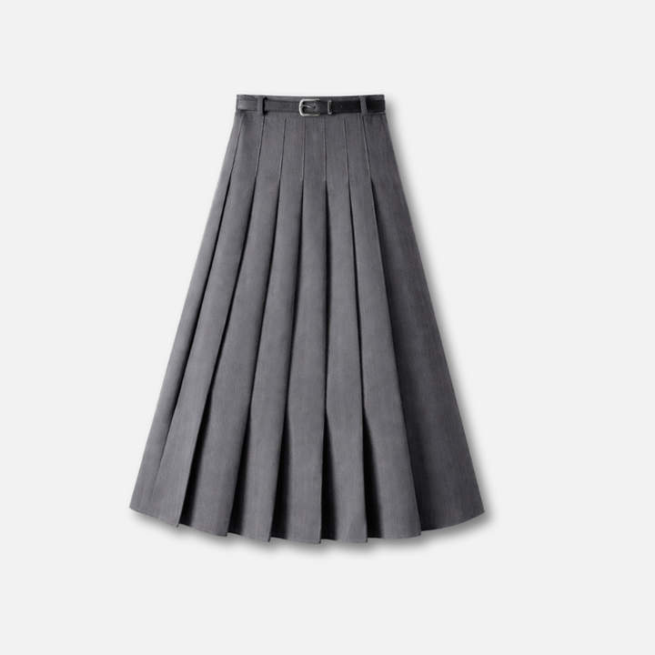 Falda plisada con cinturilla ajustable para mujer