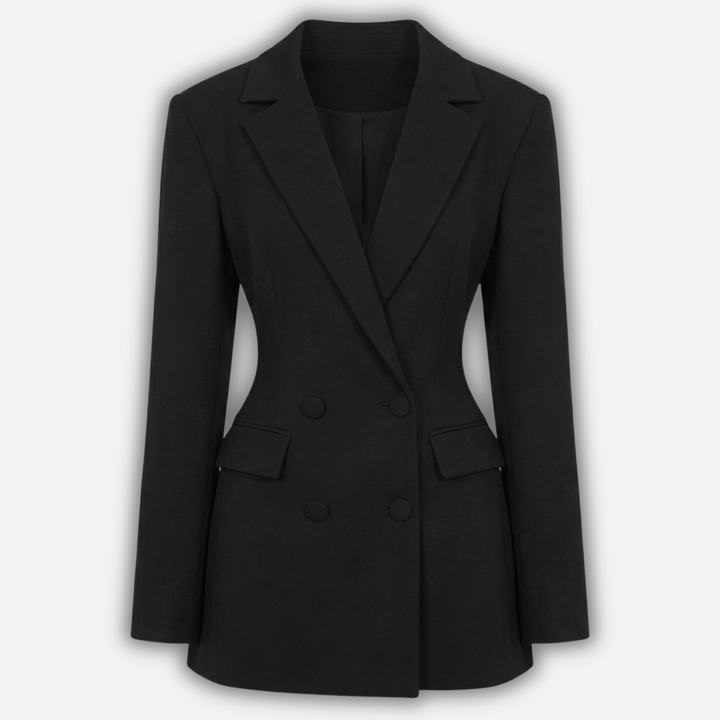 Tailored blazer with flap pockets for women
