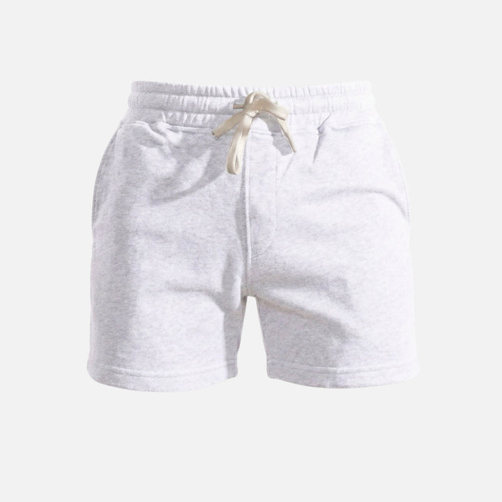Shorts in pile con coulisse e tasche da uomo