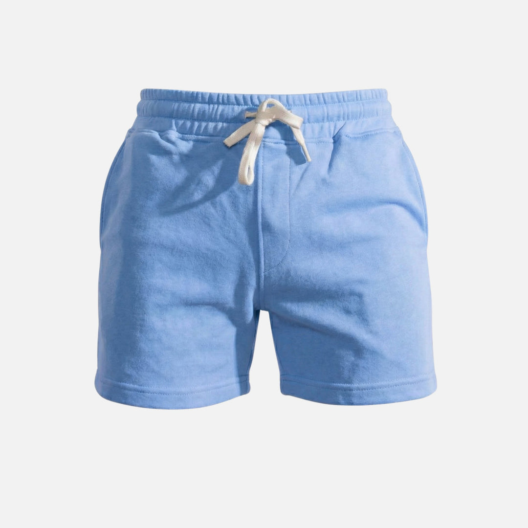 Shorts in pile con coulisse e tasche da uomo