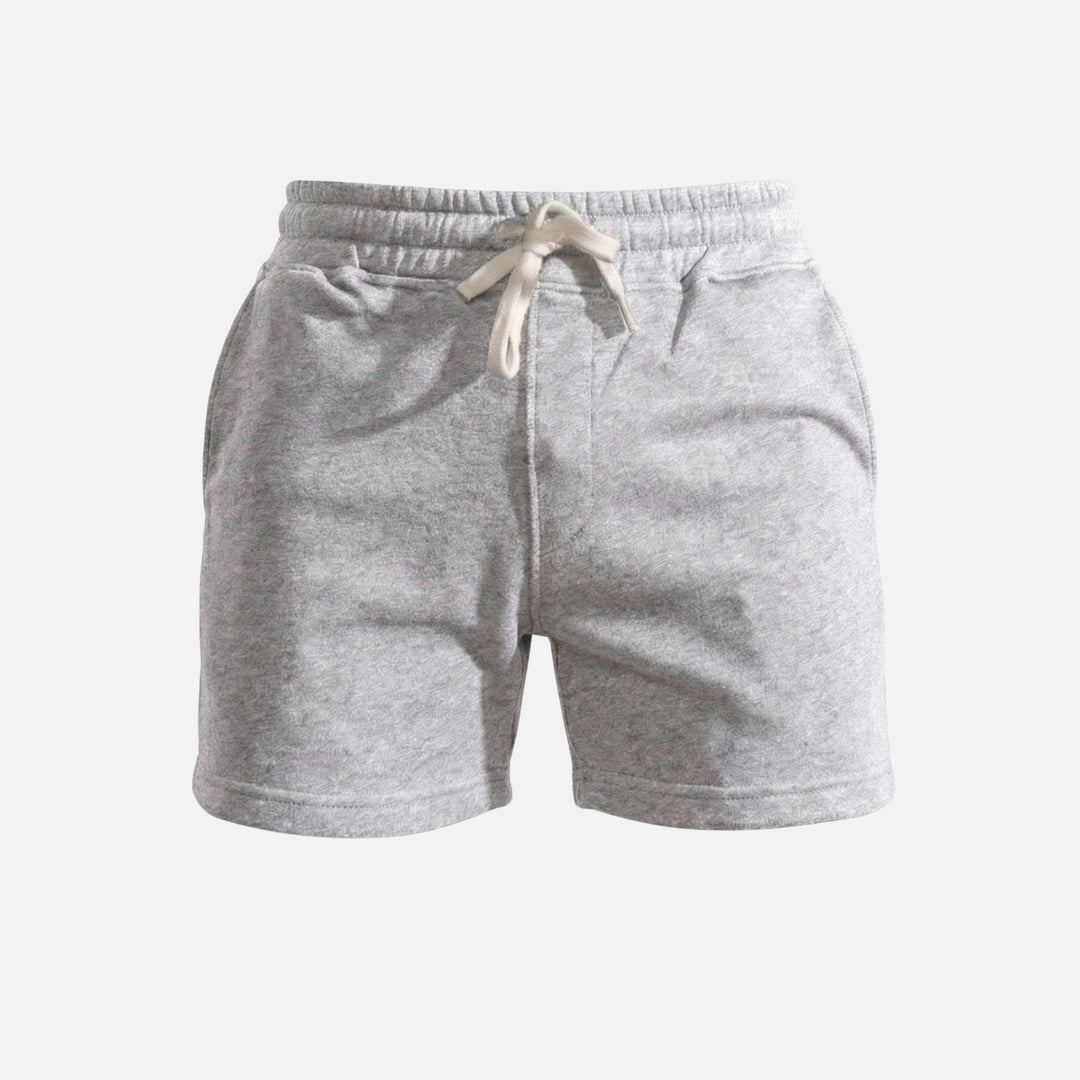 Shorts in pile con coulisse e tasche da uomo