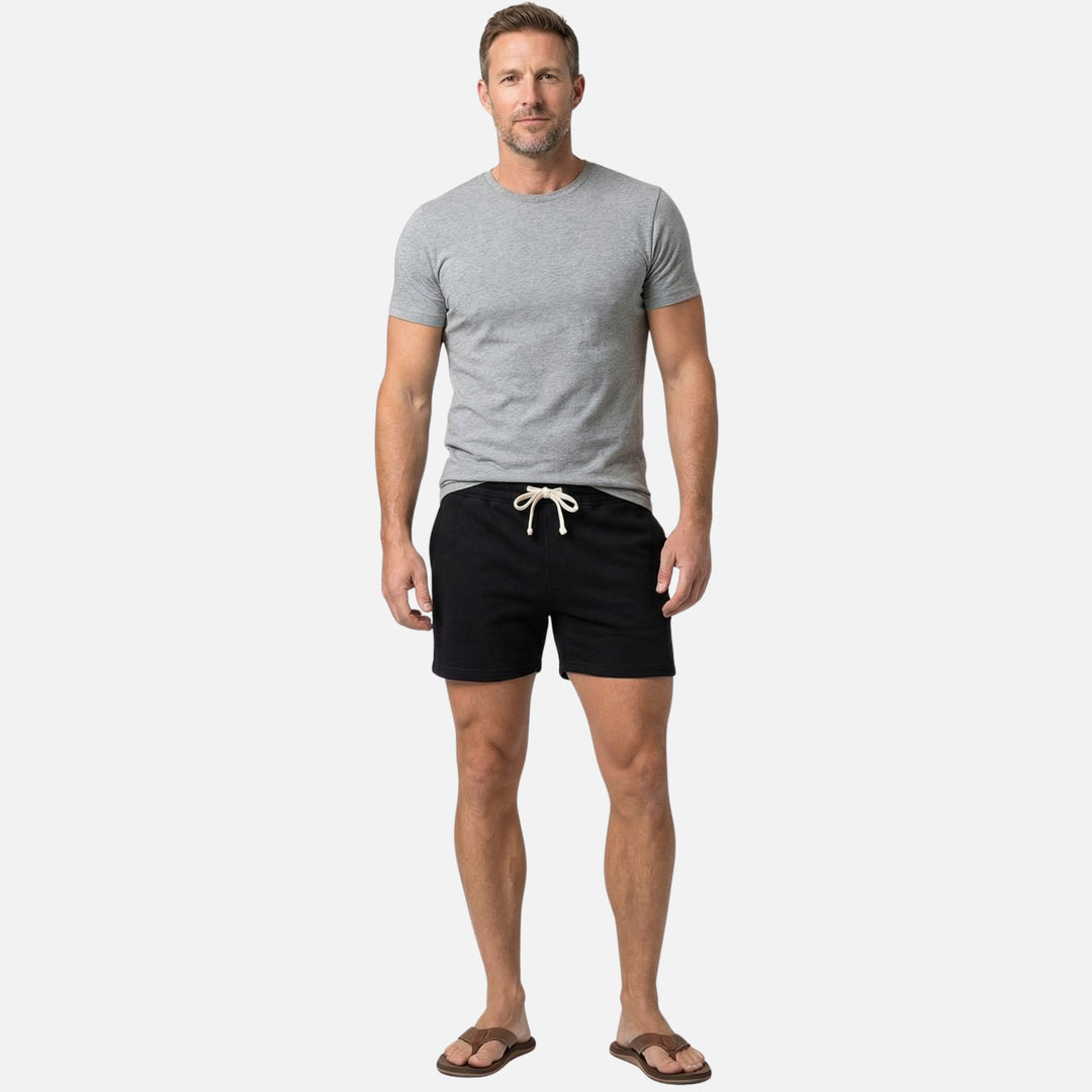 Shorts in pile con coulisse e tasche da uomo