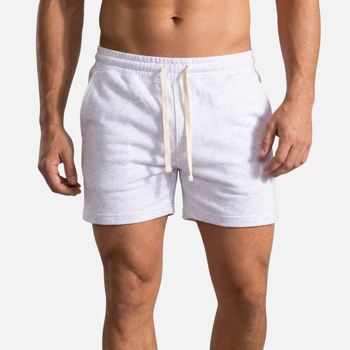 Shorts in pile con coulisse e tasche da uomo