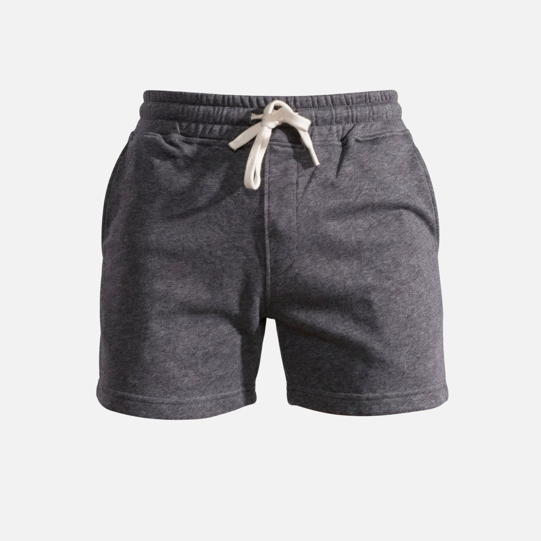 Shorts in pile con coulisse e tasche da uomo