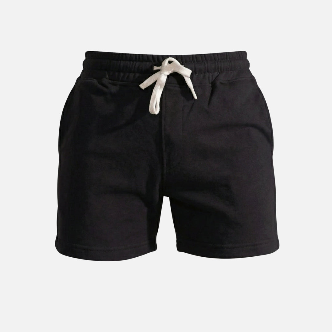 Shorts in pile con coulisse e tasche da uomo