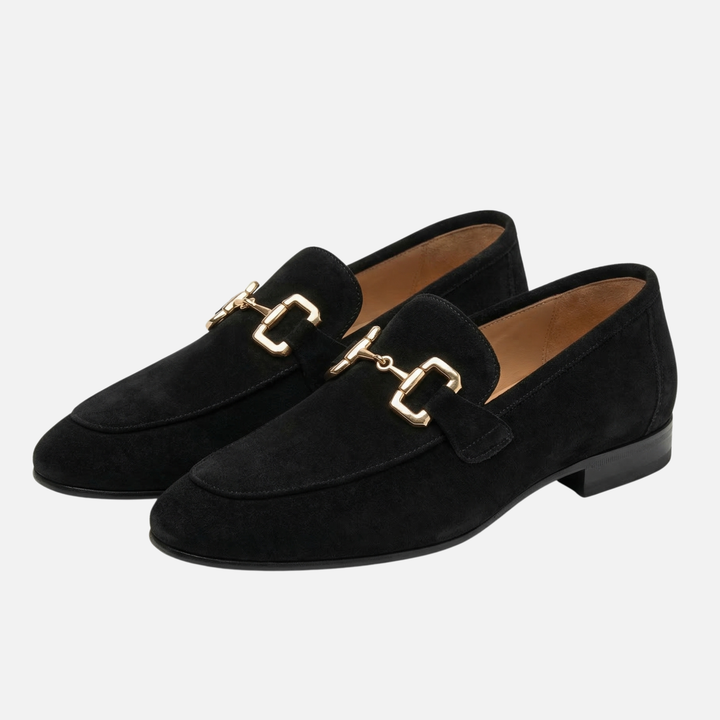 Casual suede loafers with bridle detail and everyday comfort for men