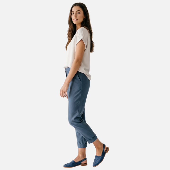 Pletené slingback baleríny s přezkami pro ženy