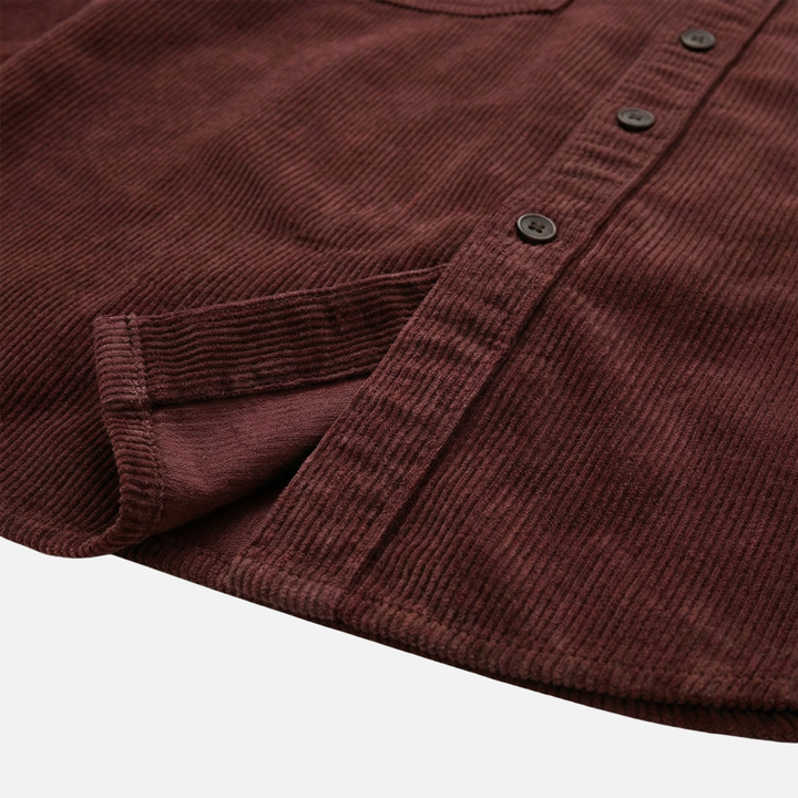 Geripptes Baumwollmix Overshirt – Lockere Passform für Herren
