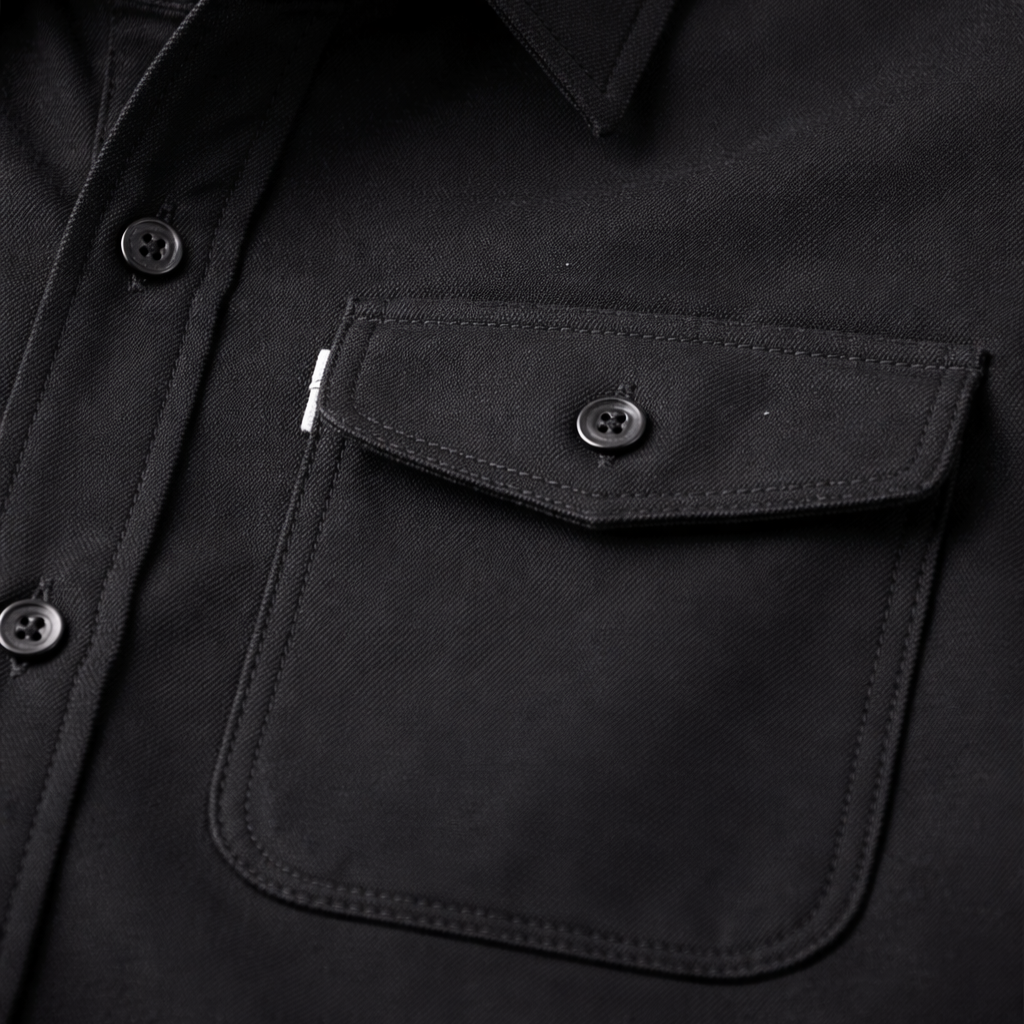 Gewebtes Overshirt mit Brusttaschen für Herren